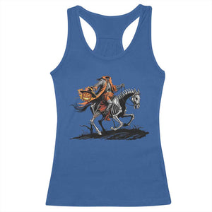 Spooky Skeleton Headless Cowboy Rider Gift Racerback Tank Top TS12 Royal Blue Print Your Wear