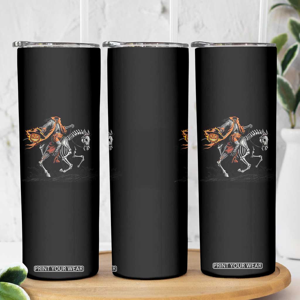 Spooky Skeleton Headless Cowboy Rider Gift Skinny Tumbler TS12 Print Your Wear
