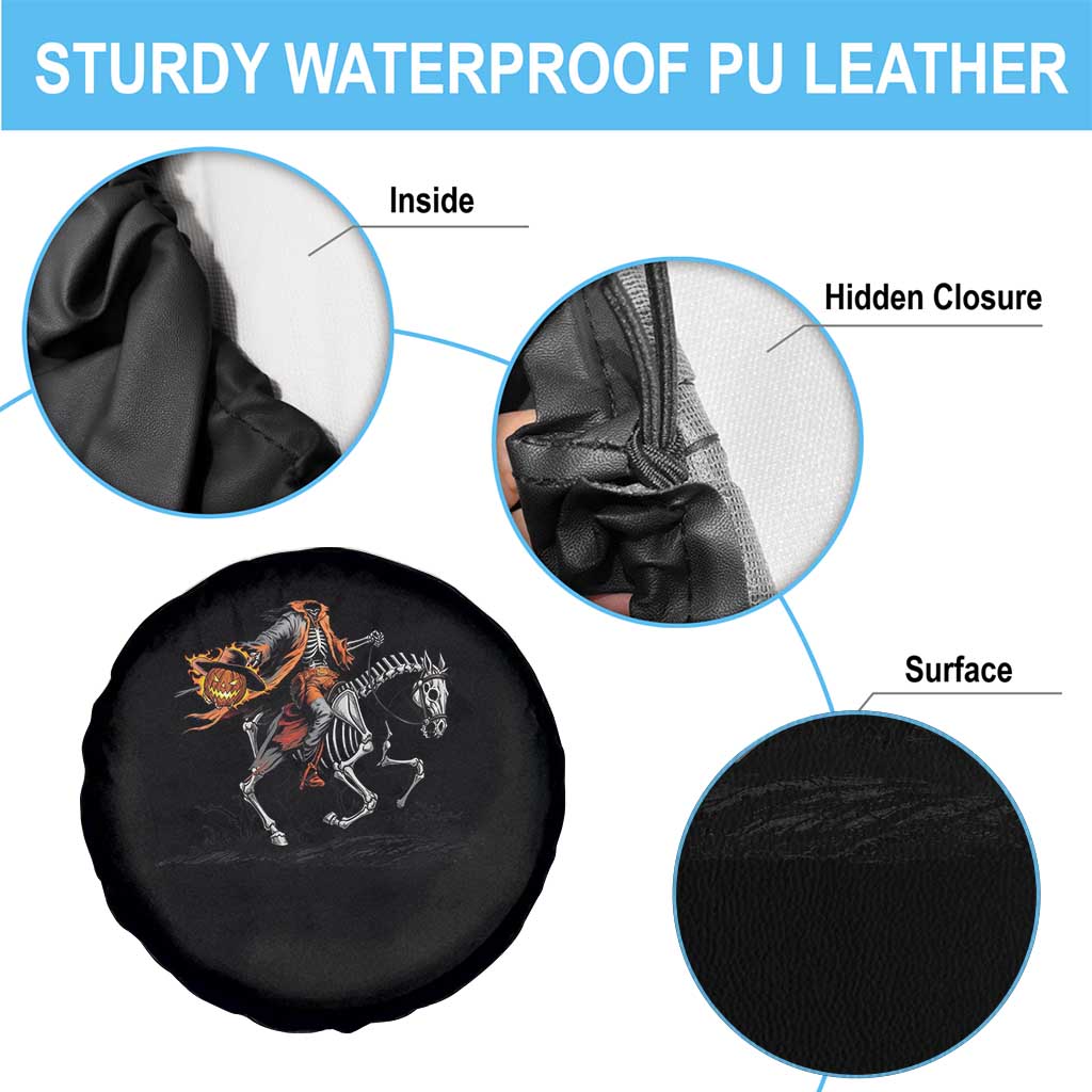 Spooky Skeleton Headless Cowboy Rider Gift Spare Tire Cover TS12 Print Your Wear