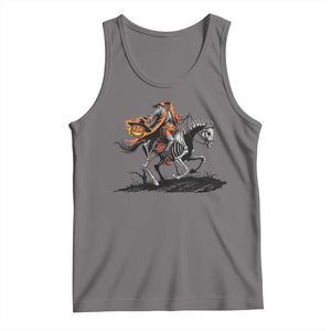 Spooky Skeleton Headless Cowboy Rider Gift Tank Top TS12 Deep Heather Print Your Wear