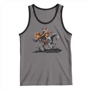 Spooky Skeleton Headless Cowboy Rider Gift Tank Top TS12 Deep Heather Black Print Your Wear