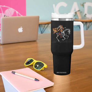 Spooky Skeleton Headless Cowboy Rider Gift Tumbler With Handle TS12 Print Your Wear