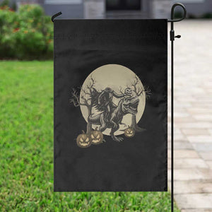 Funny Halloween Gift Garden Flag Headless Horseman Riding A Dino TS12 Print Your Wear