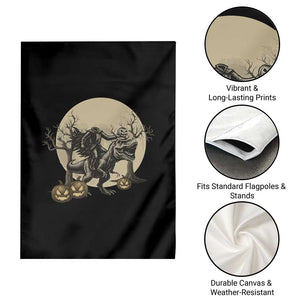 Funny Halloween Gift Garden Flag Headless Horseman Riding A Dino TS12 Print Your Wear