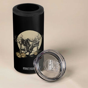 Funny Halloween Gift 4 in 1 Can Cooler Tumbler Headless Horseman Riding A Dino TS12 Print Your Wear