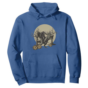 Funny Halloween Gift Hoodie Headless Horseman Riding A Dino TS12 Royal Blue Print Your Wear