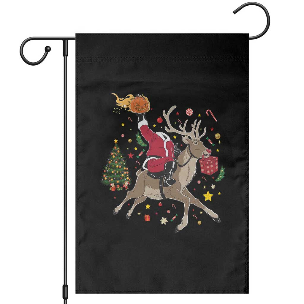 Funny Santa Headless Horseman Garden Flag Christmas Halloween Gift TS12 Black Print Your Wear