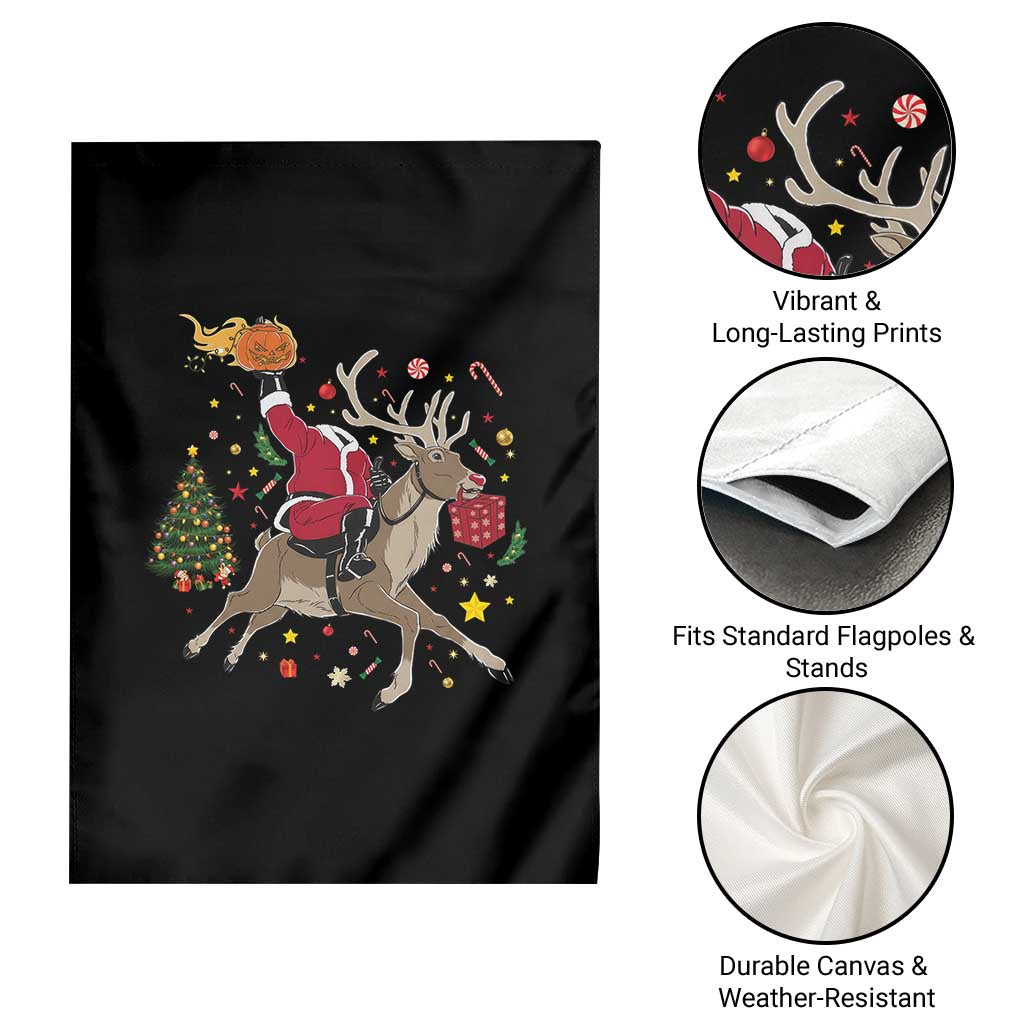 Funny Santa Headless Horseman Garden Flag Christmas Halloween Gift TS12 Print Your Wear