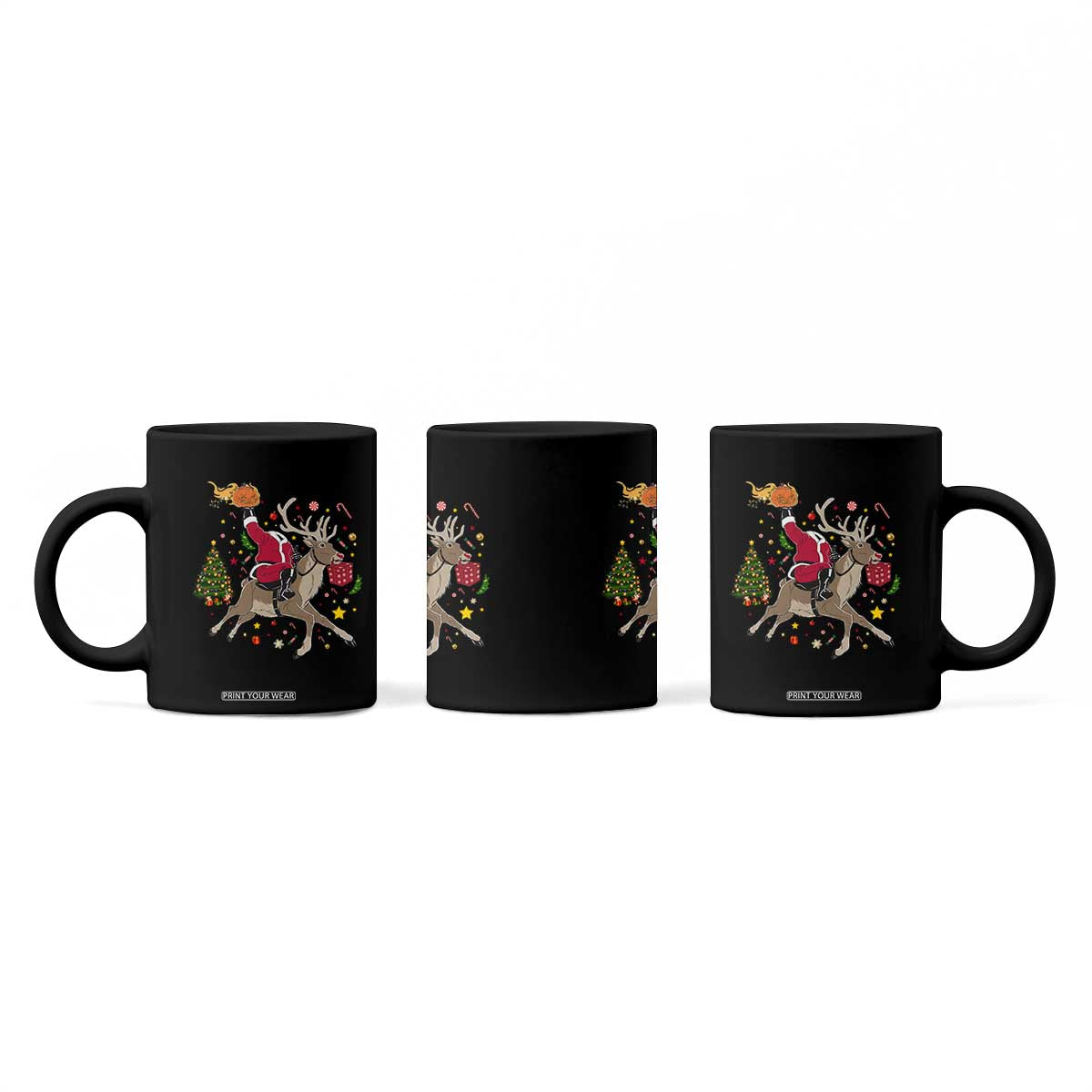 Funny Santa Headless Horseman Coffee Mug Christmas Halloween Gift TS12 Print Your Wear