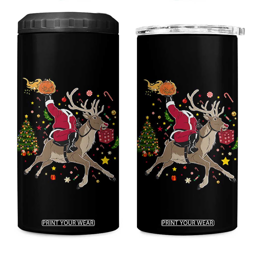 Funny Santa Headless Horseman 4 in 1 Can Cooler Tumbler Christmas Halloween Gift TS12 One Size: 16 oz Black Print Your Wear