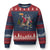 Funny Santa Headless Horseman Ugly Christmas Sweater Christmas Halloween Gift TS12 Navy Red Print Your Wear