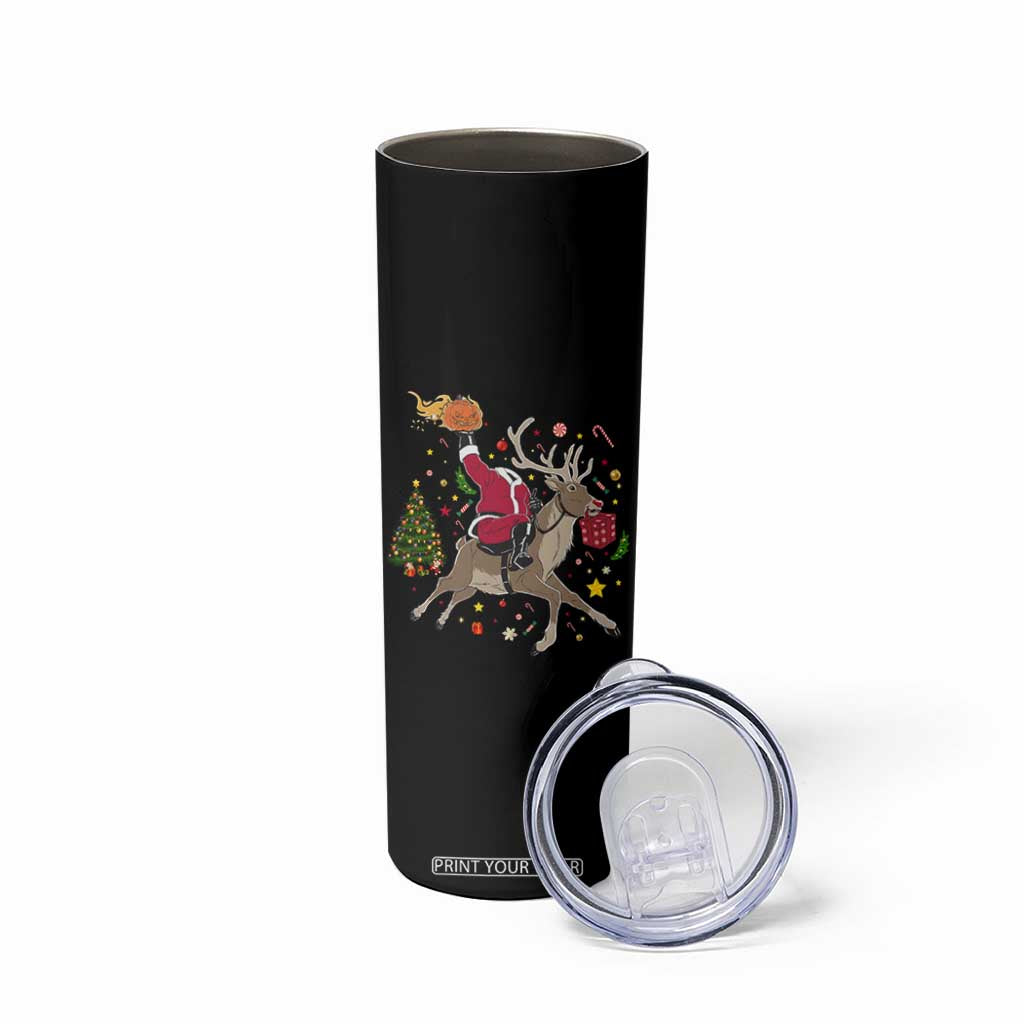 Funny Santa Headless Horseman Skinny Tumbler Christmas Halloween Gift TS12 Print Your Wear