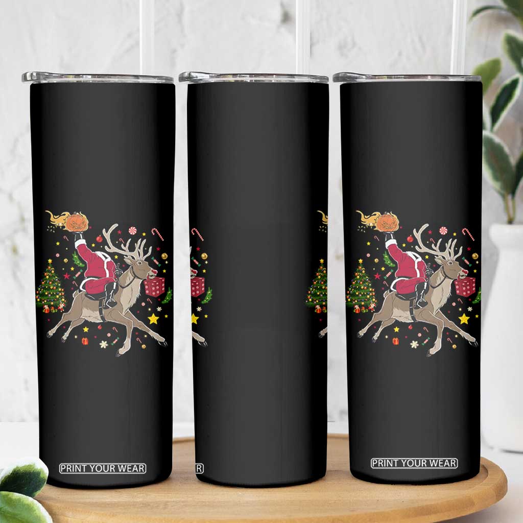 Funny Santa Headless Horseman Skinny Tumbler Christmas Halloween Gift TS12 Print Your Wear
