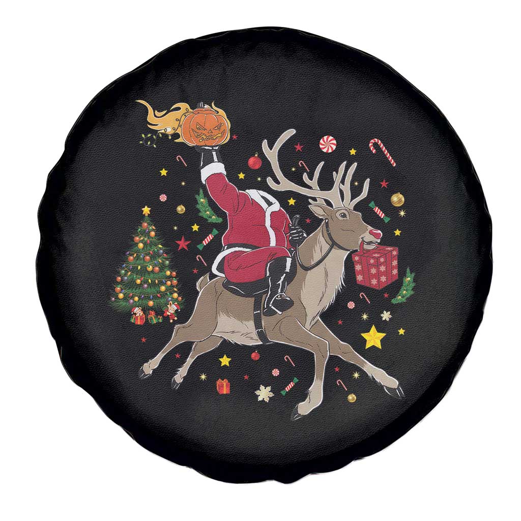 Funny Santa Headless Horseman Spare Tire Cover Christmas Halloween Gift TS12 Print Your Wear