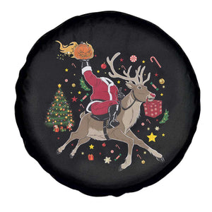 Funny Santa Headless Horseman Spare Tire Cover Christmas Halloween Gift TS12 Print Your Wear