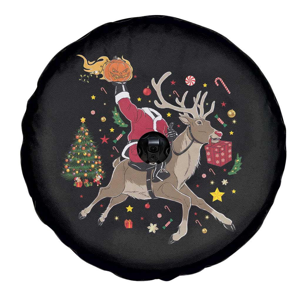Funny Santa Headless Horseman Spare Tire Cover Christmas Halloween Gift TS12 Print Your Wear