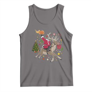 Funny Santa Headless Horseman Tank Top Christmas Halloween Gift TS12 Deep Heather Print Your Wear