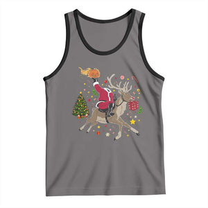 Funny Santa Headless Horseman Tank Top Christmas Halloween Gift TS12 Deep Heather Black Print Your Wear