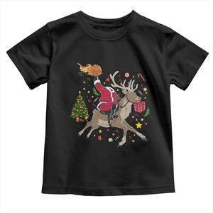 Funny Santa Headless Horseman Toddler T Shirt Christmas Halloween Gift TS12 Black Print Your Wear