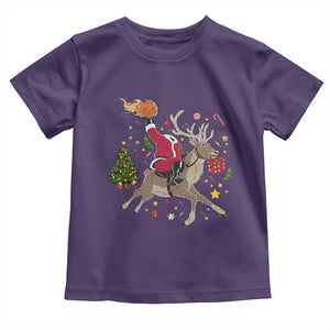 Funny Santa Headless Horseman Toddler T Shirt Christmas Halloween Gift TS12 Purple Print Your Wear