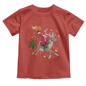 Funny Santa Headless Horseman Toddler T Shirt Christmas Halloween Gift TS12 Red Print Your Wear
