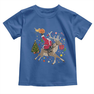 Funny Santa Headless Horseman Toddler T Shirt Christmas Halloween Gift TS12 Royal Blue Print Your Wear