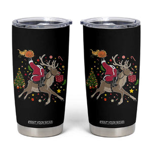 Funny Santa Headless Horseman Tumbler Cup Christmas Halloween Gift TS12 Black Print Your Wear