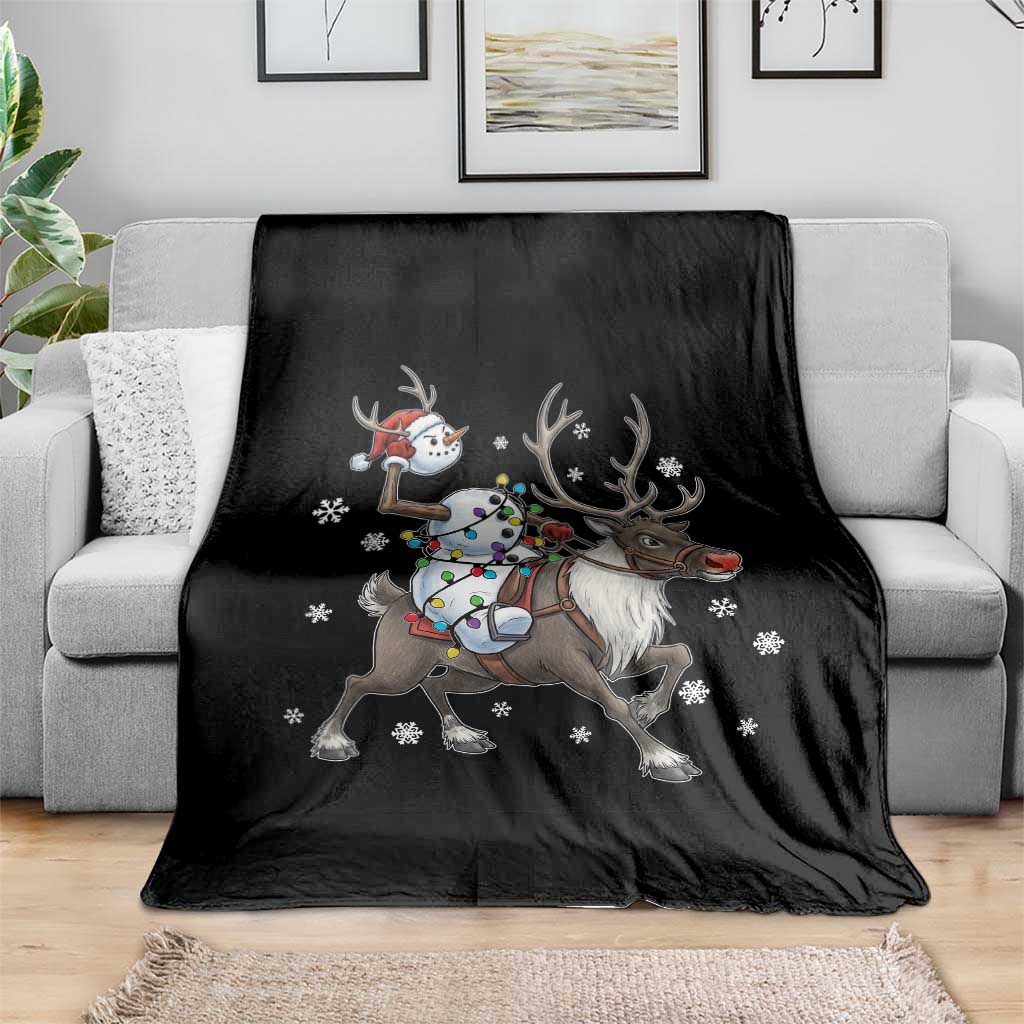 Funny Snowman Headless Horseman Throw Blanket Christmas Halloween Gift TS12 Print Your Wear