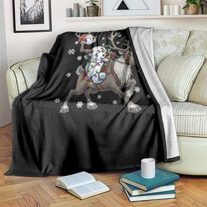Funny Snowman Headless Horseman Throw Blanket Christmas Halloween Gift TS12 Print Your Wear