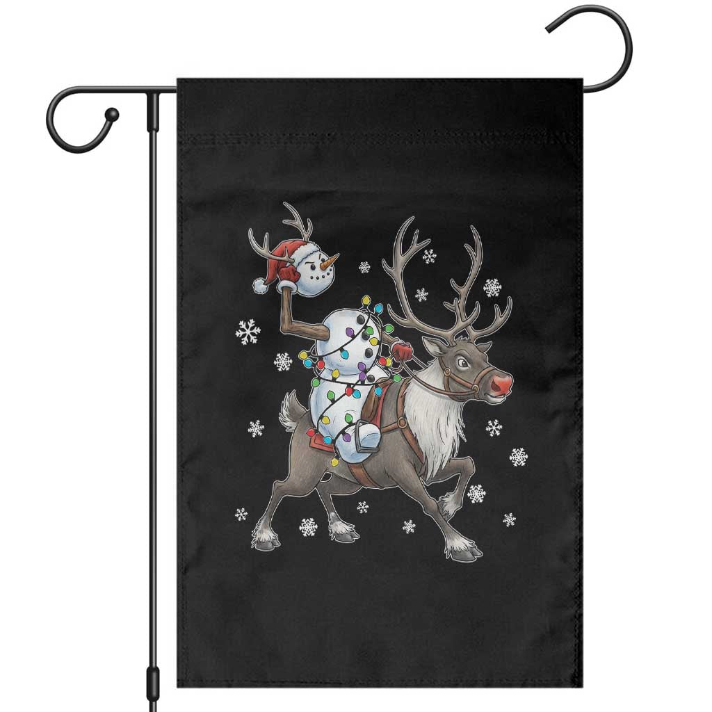 Funny Snowman Headless Horseman Garden Flag Christmas Halloween Gift TS12 Black Print Your Wear