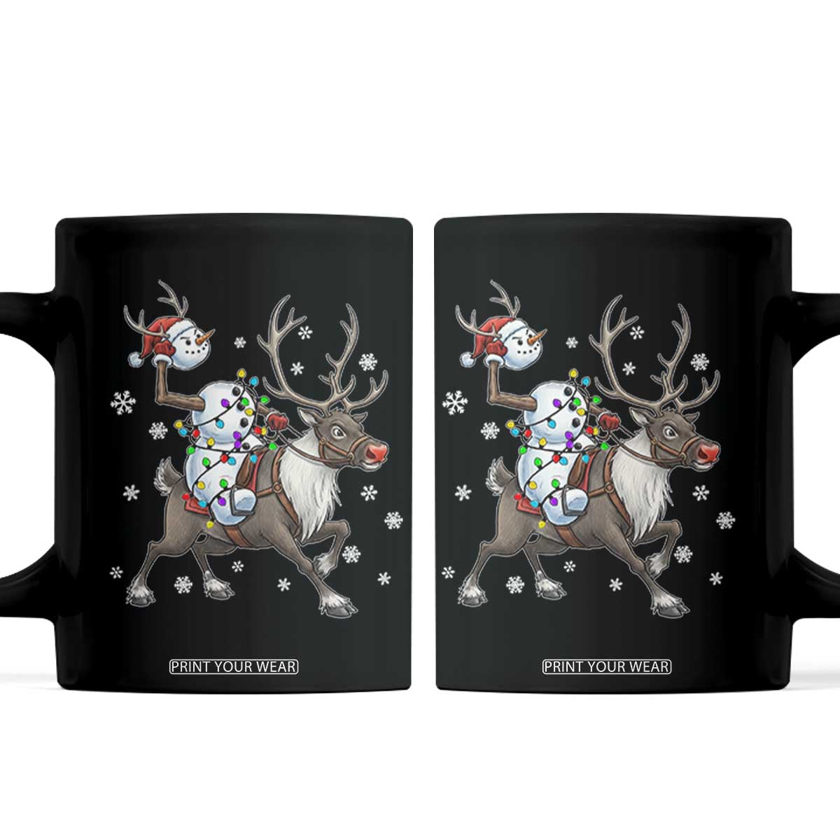 Funny Snowman Headless Horseman Coffee Mug Christmas Halloween Gift TS12 Black Print Your Wear