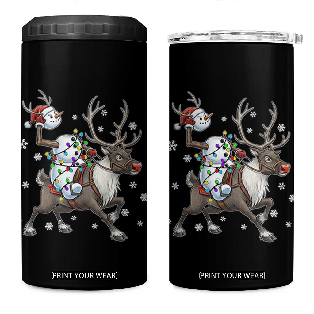 Funny Snowman Headless Horseman 4 in 1 Can Cooler Tumbler Christmas Halloween Gift TS12 One Size: 16 oz Black Print Your Wear