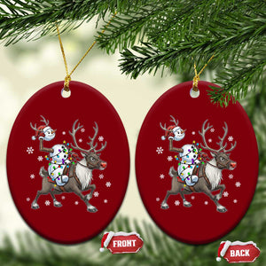 Funny Snowman Headless Horseman Ceramic Ornament Xmas Halloween Gift TS12 Print Your Wear
