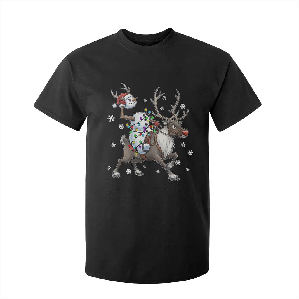 Funny Snowman Headless Horseman T Shirt For Kid Christmas Halloween Gift TS12 Black Print Your Wear