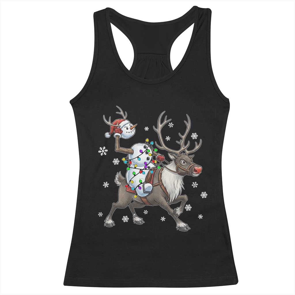 Funny Snowman Headless Horseman Racerback Tank Top Christmas Halloween Gift TS12 Black Print Your Wear