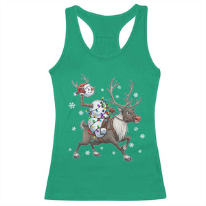 Funny Snowman Headless Horseman Racerback Tank Top Christmas Halloween Gift TS12 Irish Green Print Your Wear