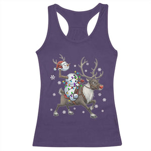 Funny Snowman Headless Horseman Racerback Tank Top Christmas Halloween Gift TS12 Purple Print Your Wear