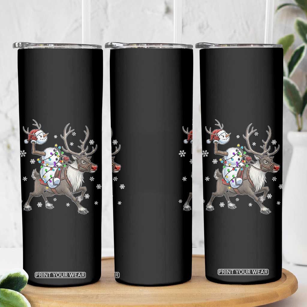 Funny Snowman Headless Horseman Skinny Tumbler Christmas Halloween Gift TS12 Print Your Wear