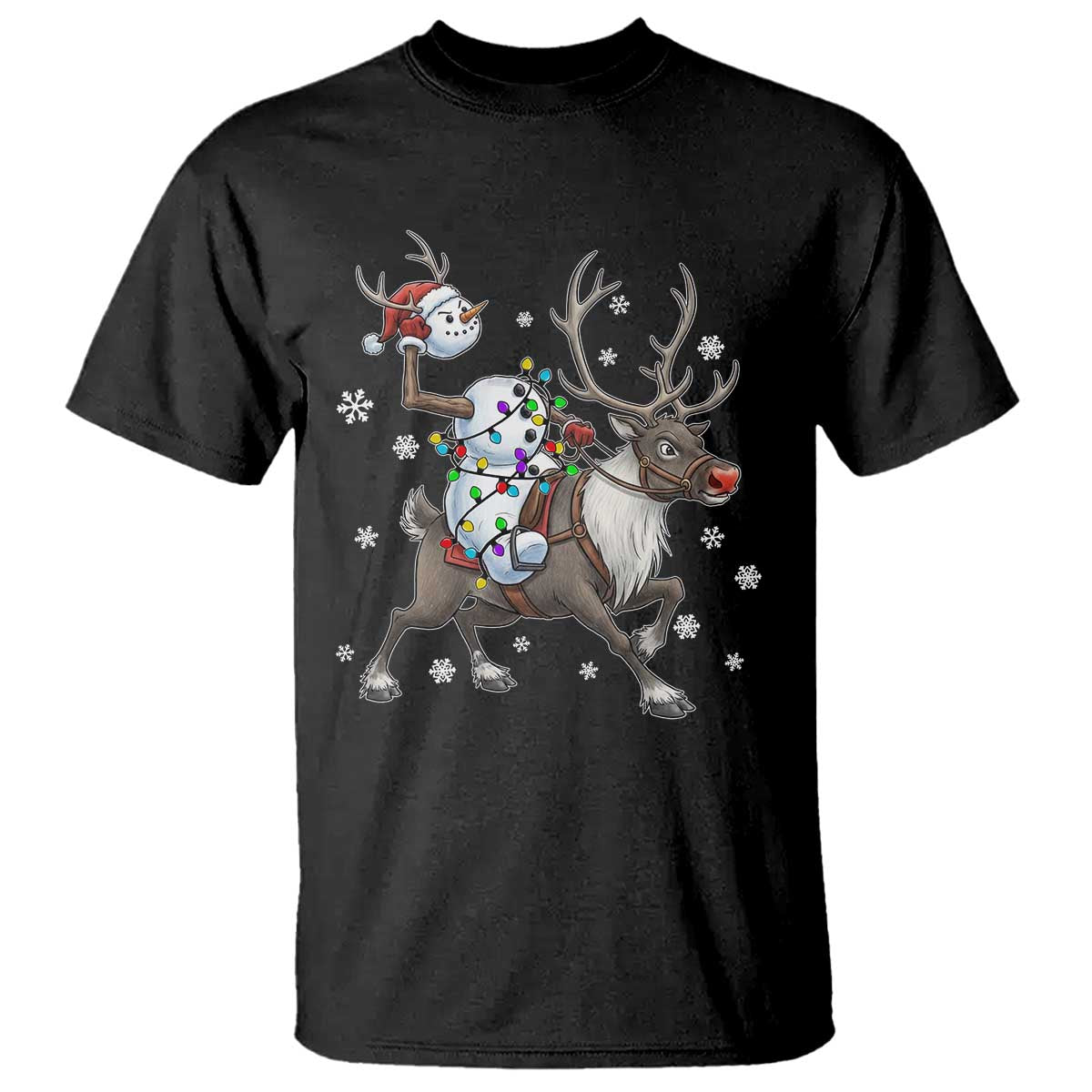Funny Snowman Headless Horseman T Shirt Christmas Halloween Gift TS12 Black Print Your Wear