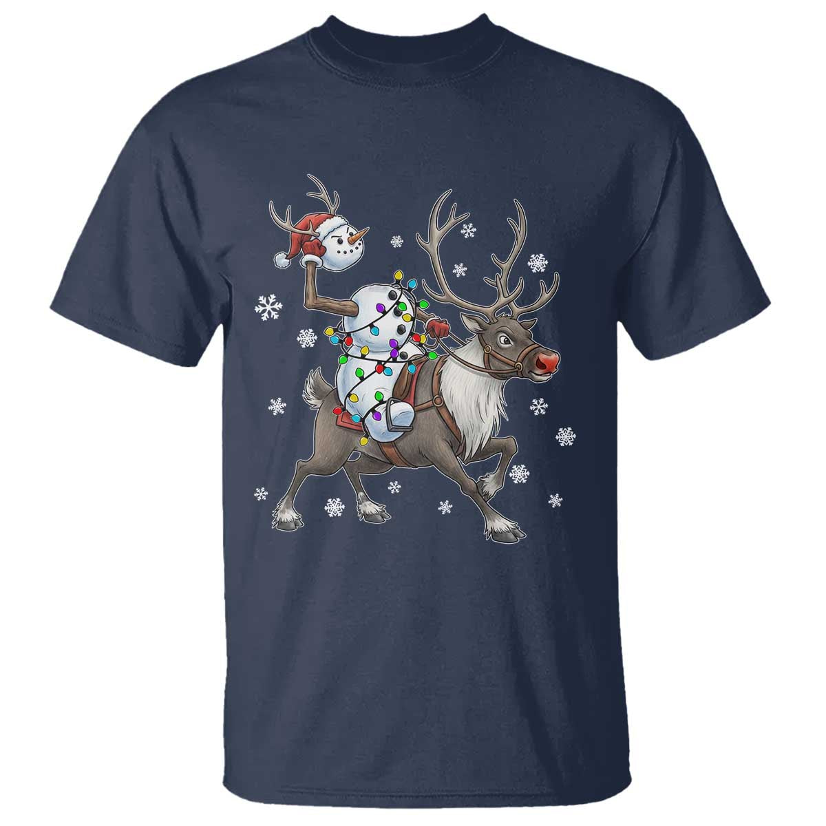 Funny Snowman Headless Horseman T Shirt Christmas Halloween Gift TS12 Navy Print Your Wear