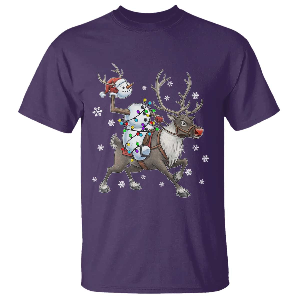 Funny Snowman Headless Horseman T Shirt Christmas Halloween Gift TS12 Purple Print Your Wear
