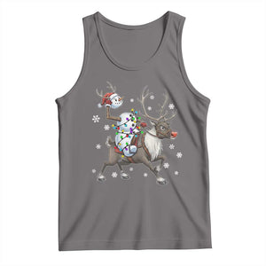 Funny Snowman Headless Horseman Tank Top Christmas Halloween Gift TS12 Deep Heather Print Your Wear