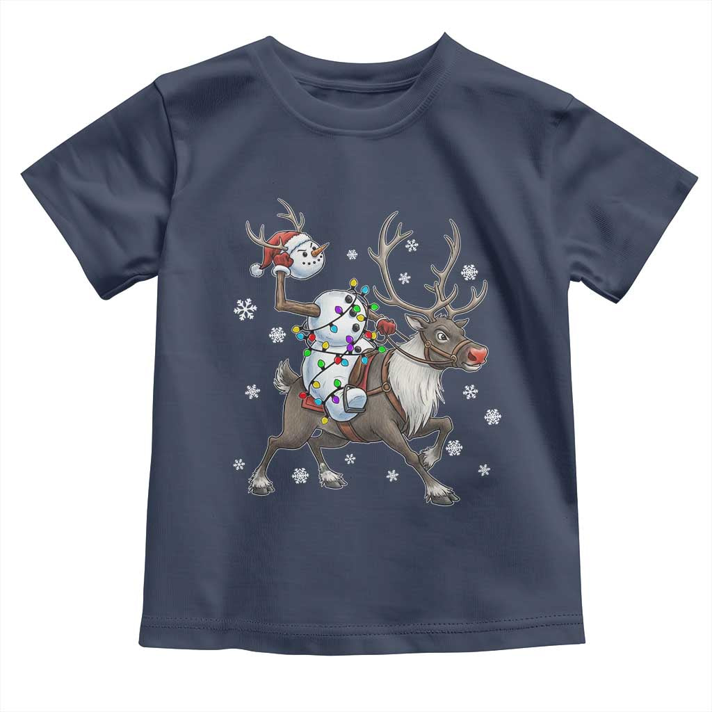 Funny Snowman Headless Horseman Toddler T Shirt Christmas Halloween Gift TS12 Navy Print Your Wear