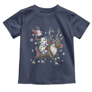 Funny Snowman Headless Horseman Toddler T Shirt Christmas Halloween Gift TS12 Navy Print Your Wear
