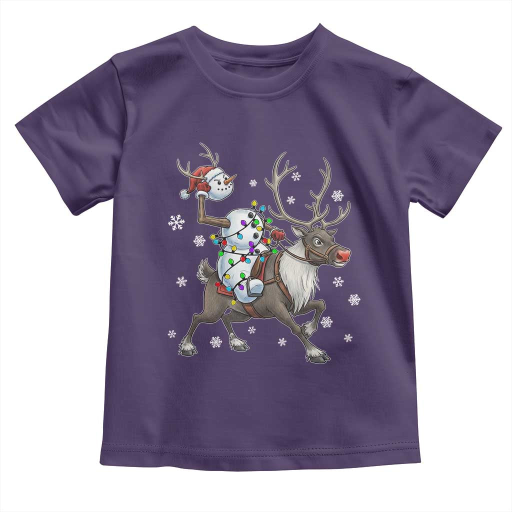 Funny Snowman Headless Horseman Toddler T Shirt Christmas Halloween Gift TS12 Purple Print Your Wear