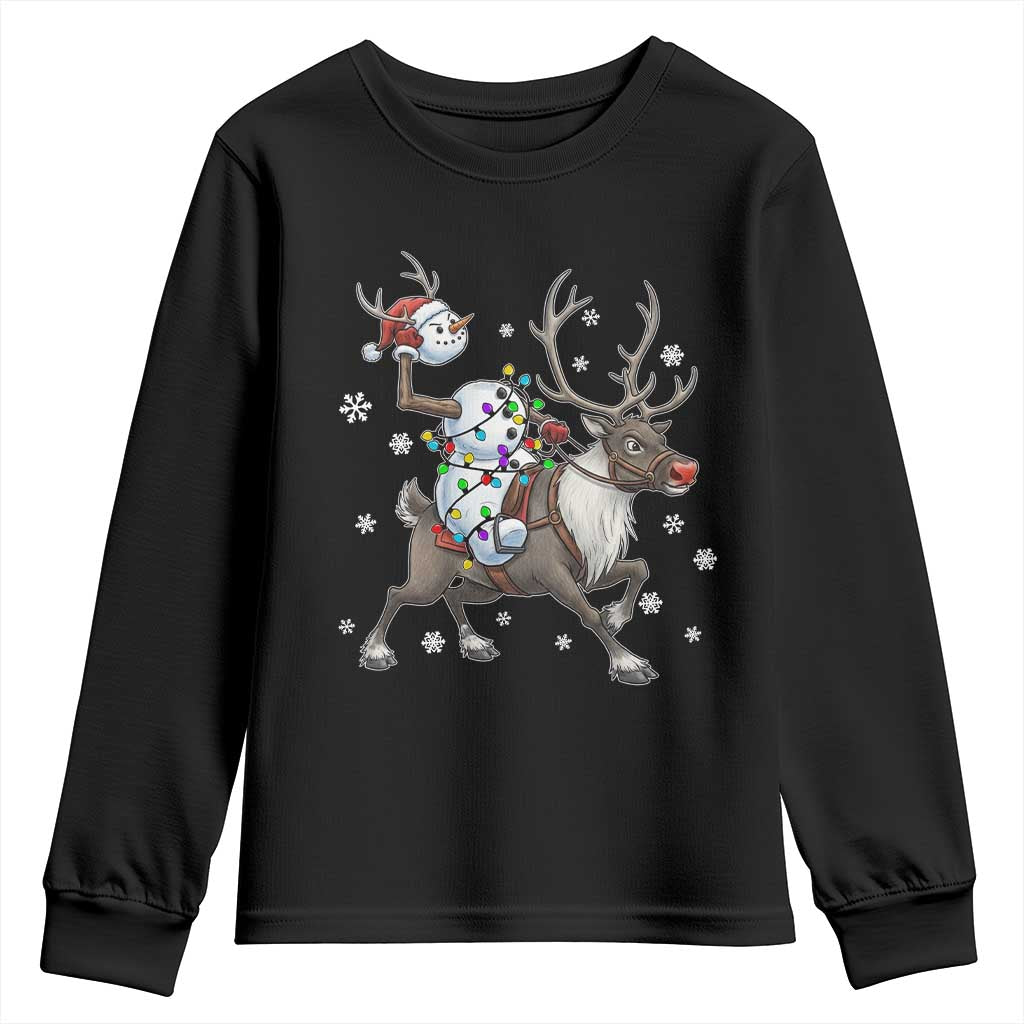Funny Snowman Headless Horseman Youth Sweatshirt Christmas Halloween Gift TS12 Black Print Your Wear