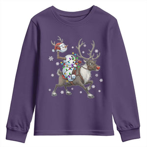 Funny Snowman Headless Horseman Youth Sweatshirt Christmas Halloween Gift TS12 Purple Print Your Wear