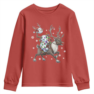 Funny Snowman Headless Horseman Youth Sweatshirt Christmas Halloween Gift TS12 Red Print Your Wear