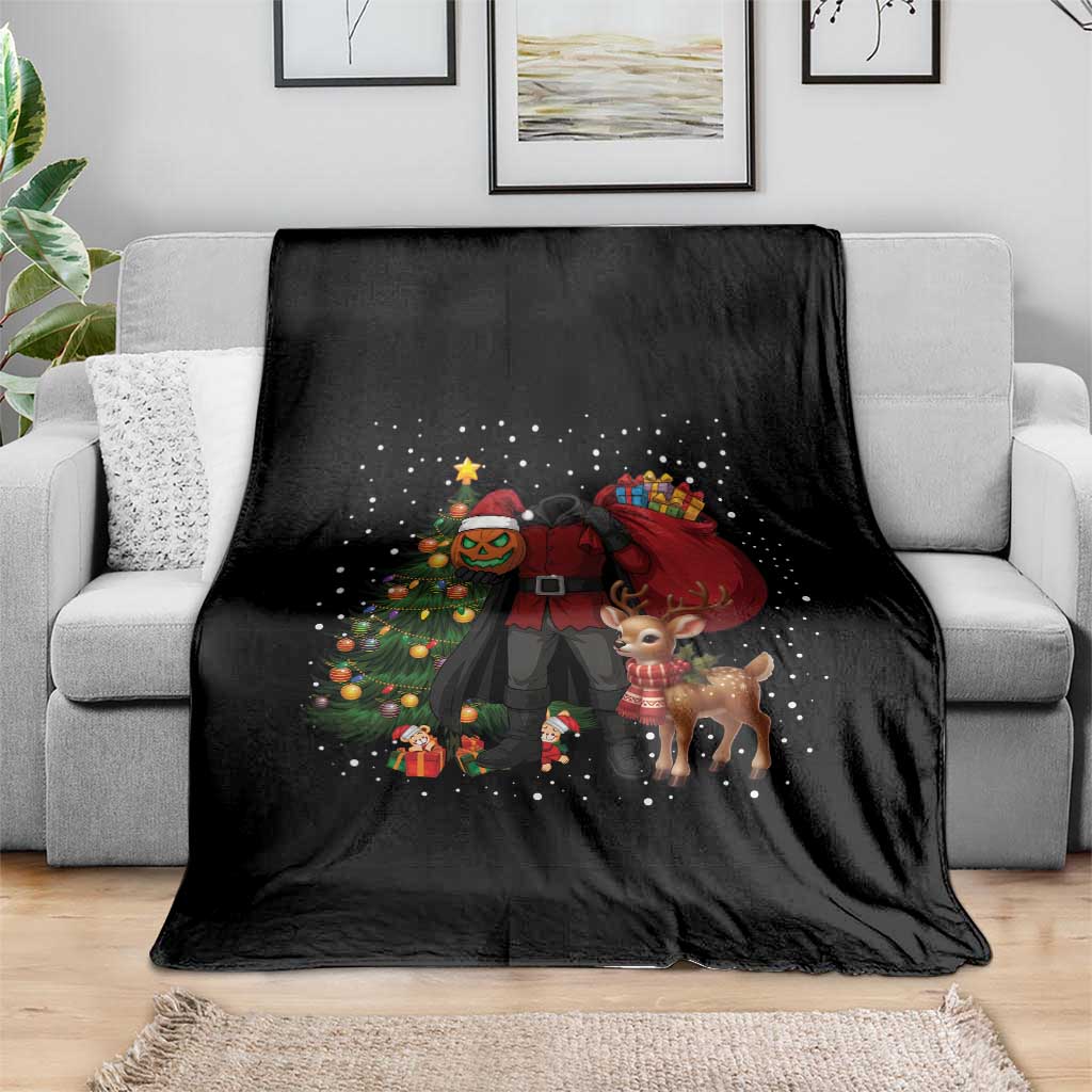 Headless Horseman Santa Throw Blanket Funny Christmas Mashup Gift TS12 Print Your Wear
