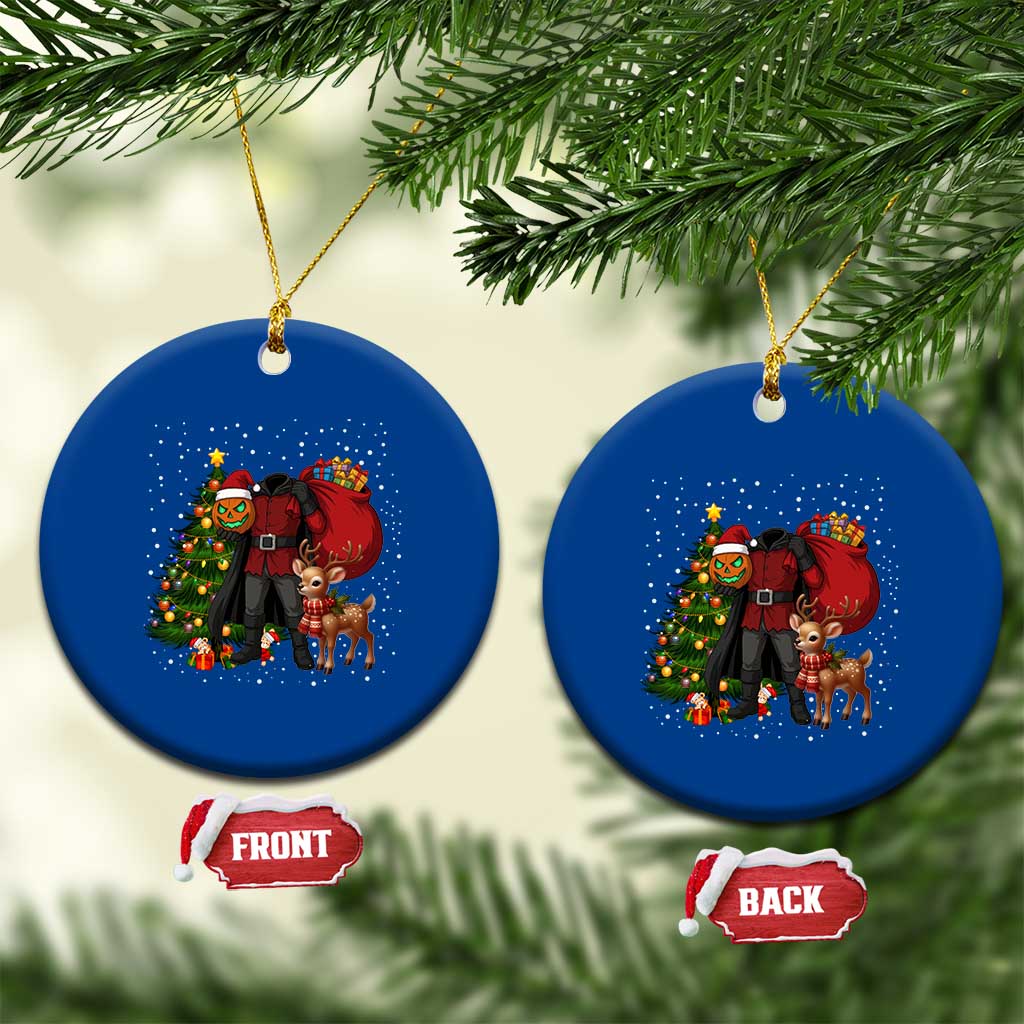 Headless Horseman Santa Ceramic Ornament Funny Xmas Mashup Gift TS12 1pc Blue Print Your Wear